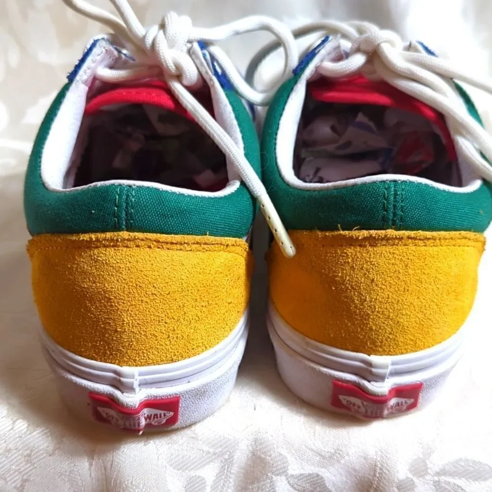 Vans Blue Multicolor Suede Sneakers